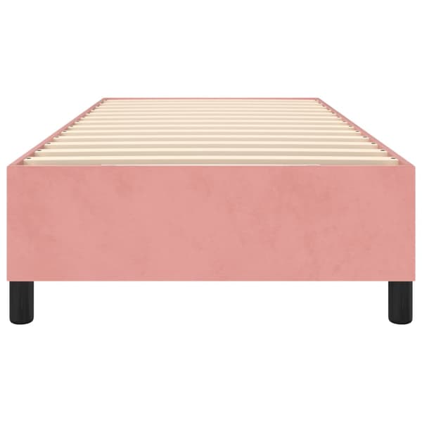 vidaXL Sängynrunko pinkki 90x190 cm sametti