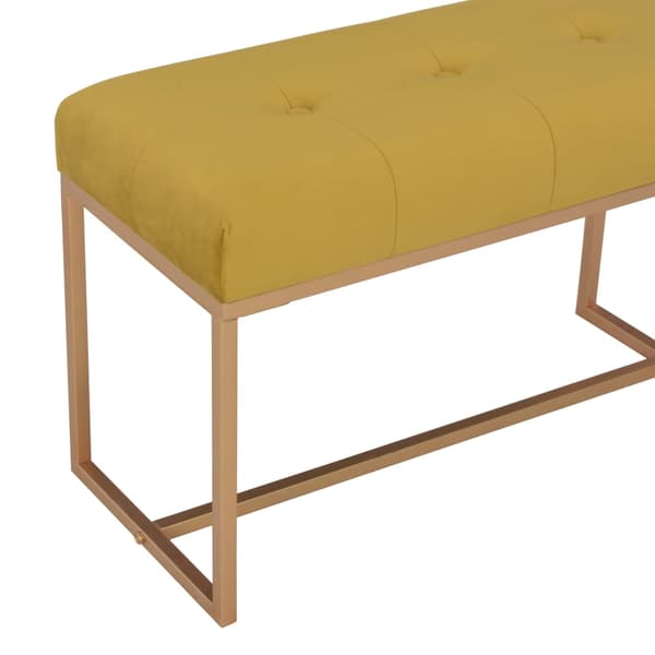 vidaXL Bänk, 80 cm, senapsgrå sammet