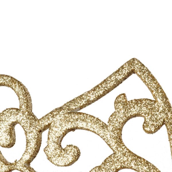 Guld Julevedhæng - Glitter Åbent Engel