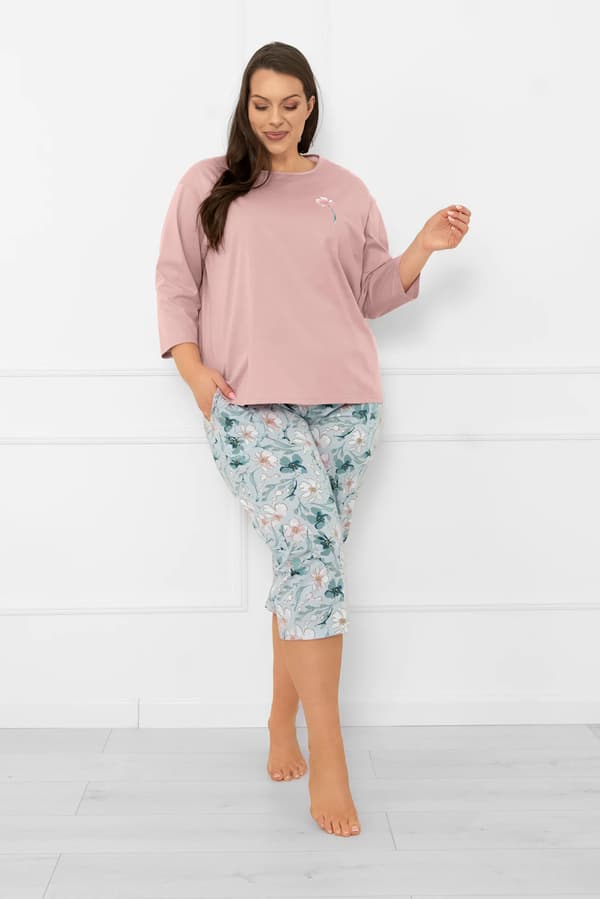 Dampyjamas med 3/4-ärmar, 3/4-byxor Perlis M
