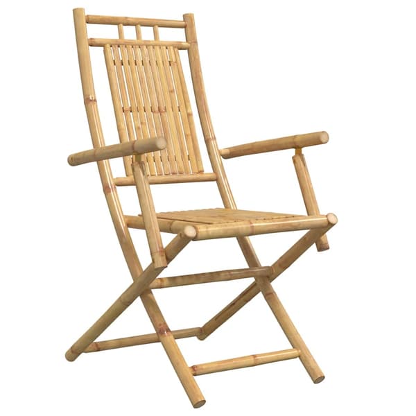 vidaXL Hopfällbara trädgårdsstolar, set om 4, 53x66x99 cm, bambu