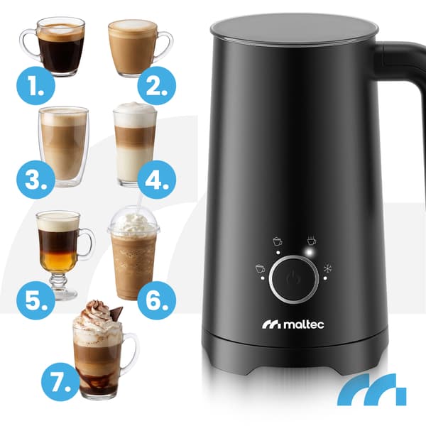 Elektrisk mælkeskummervarmer 300ml 4 tilstande Foamy500W