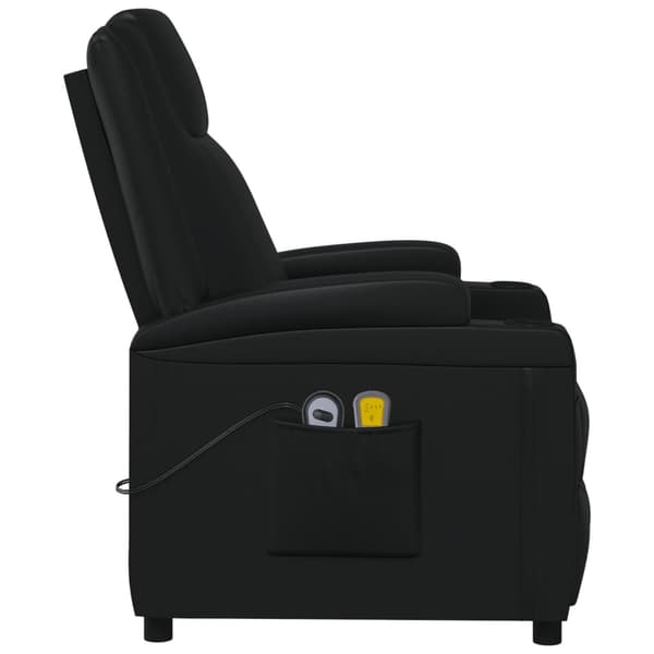 vidaXL elektrisk massagestol sort kunstlæder