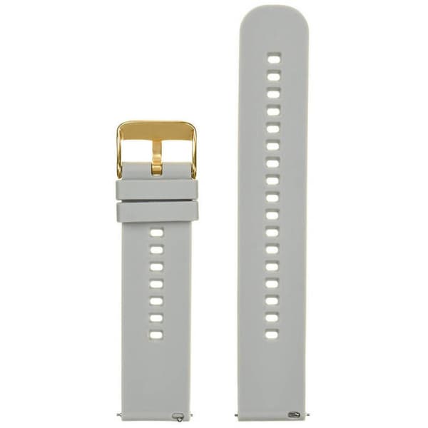 Gummirem til U27-ur - lys grå/guld - 20mm