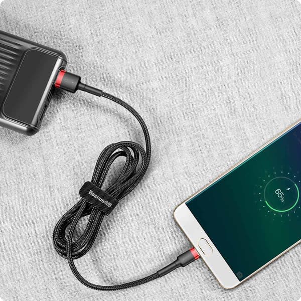 Baseus Cafule USB - microUSB-kabel 2,0 m 1,5A sort og rød