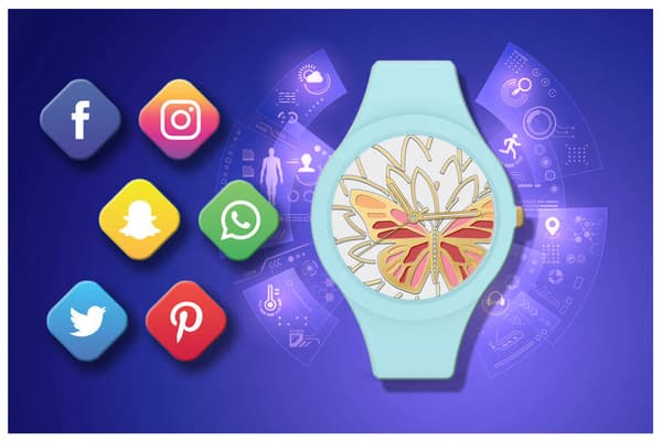 Smartwatch dam Gravity GT14-4 - Bluetooth-samtal, egna urtavlor (sg026d)