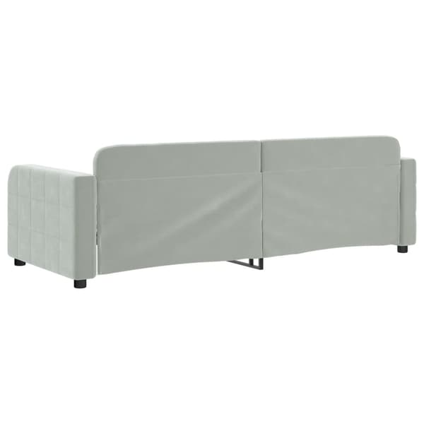 vidaXL Bäddsoffa ljusgrå 80x200 cm klädd i sammet