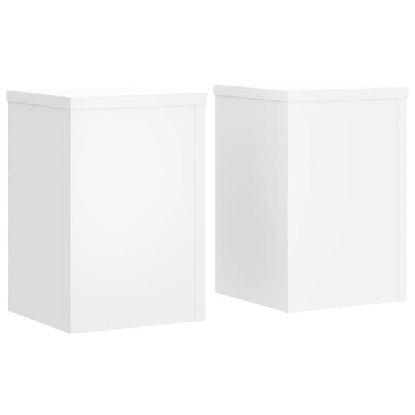 vidaXL urtepotteunderkopper, 2 stk., hvide, 25x25x35 cm