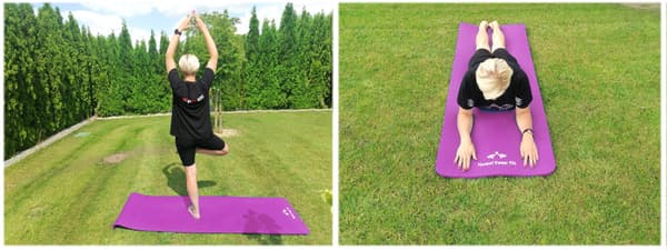 YOGAMÅTTE 1,5 cm LYSERØD 190x63 cm