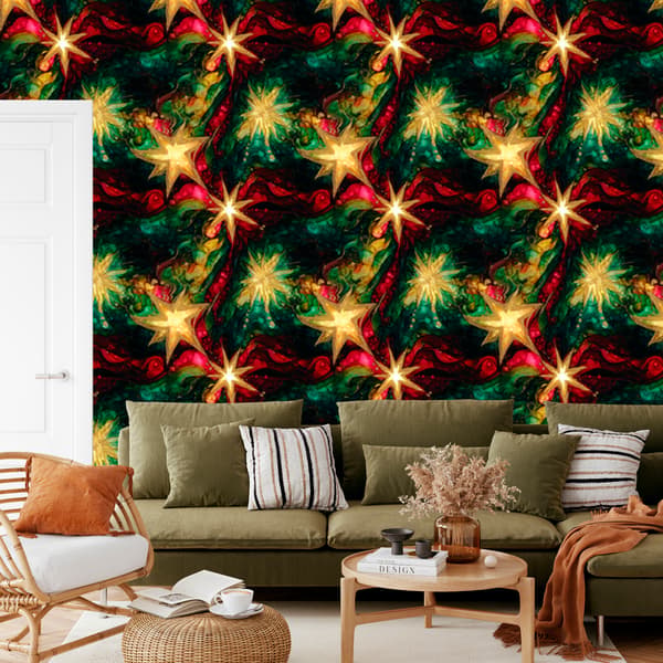 Mustetapetti musta, pullonvihreä ja viininpunainen 50x1000 cm