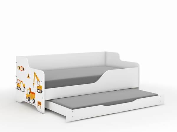 LILU 160x80 BYGGARBETSBARNSsäng med sovfunktion