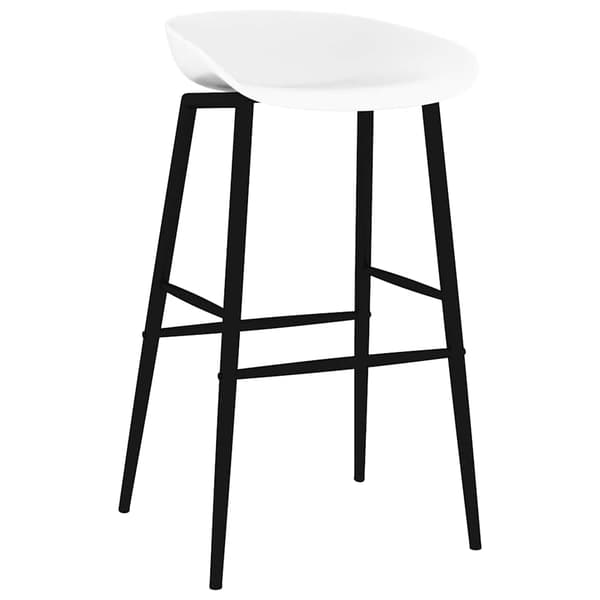vidaXL Barstolar, set om 4, vit