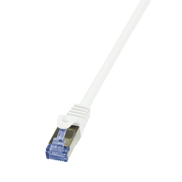 PrimeLine Patchcord, LAN-kabel, Netværkskabel, Patchkabel, Cat.7, S/FTP, Hvid, 2 m