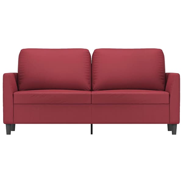 vidaXL 2-sitssoffa vinröd 140 cm konstläder