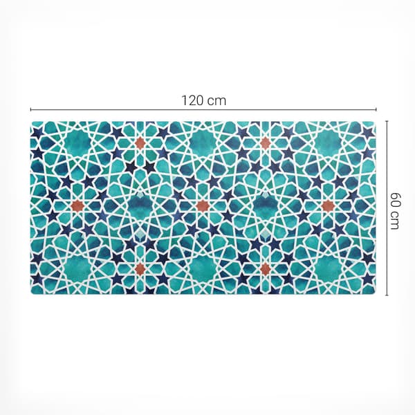 Antislip skrivebordunderlag med geometrisk mønster 120x60 cm