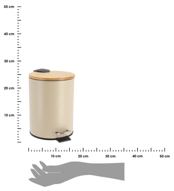 Ajaton taupe 2,5 litran roskakori