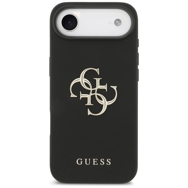 Guess Grained Big 4G & Classic Logo cover til iPhone Air, sort
