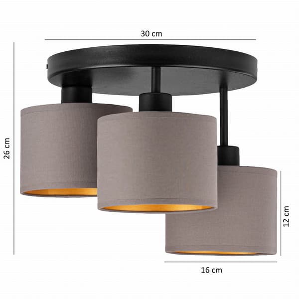 Tornado AMR3K lampa grå-guld