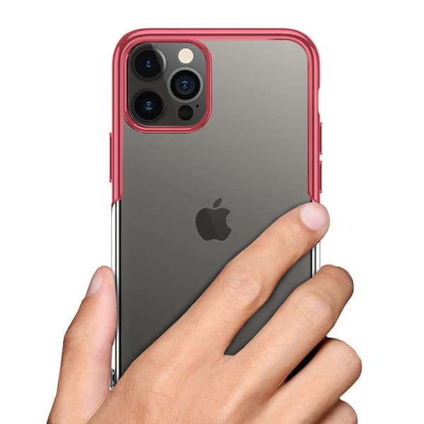 Elektropläterat ramskal till iPhone 13 Pro Max - Röd