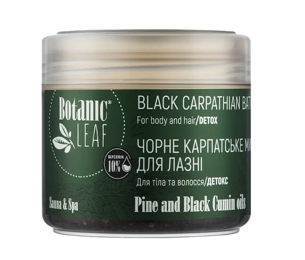 Badesæbe med sorte karpatiske botaniske blade 300 ml