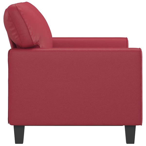 vidaXL 2-sitssoffa vinröd 120 cm konstläder