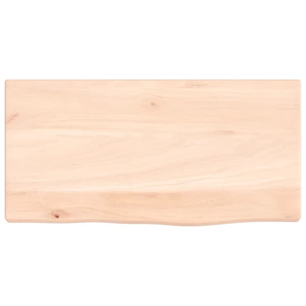 vidaXL hylde, 40x20x2 cm, ubehandlet massivt egetræ
