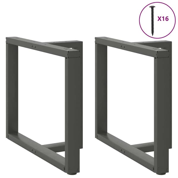 vidaXL Matbordsben, 2 st., Antracit, 100x35x(72-73) cm