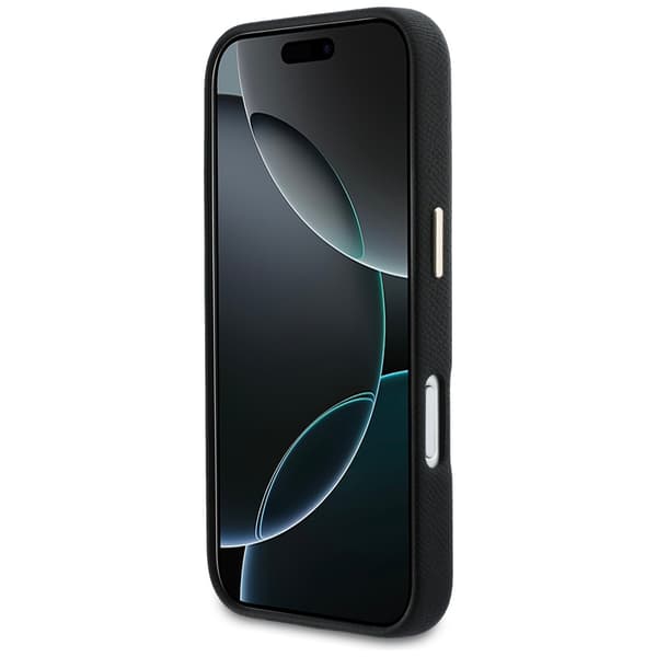 Guess FW Resin Logo Cover til iPhone 17 Pro Sort