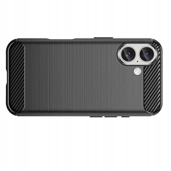 Etui til iPhone 17 CARBON CASE COVER SORT CASE + GLAS