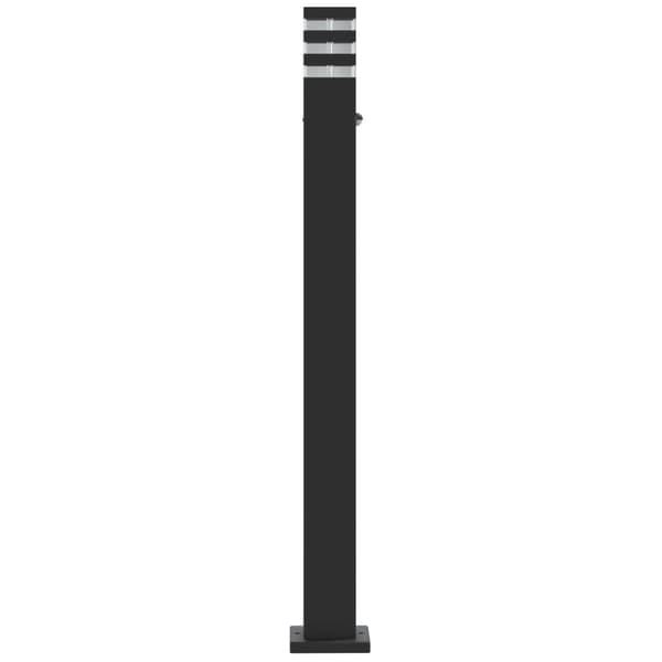 vidaXL udendørs gulvlampe med sensor, sort, 110 cm