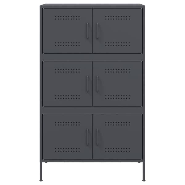 vidaXL skab, antracit, 68x39x113 cm, stål