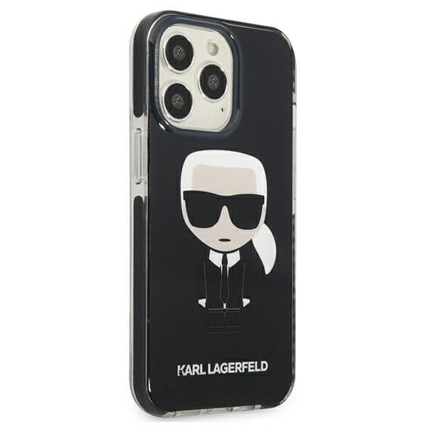 Karl Lagerfeld Iconik Karl-cover til iPhone 13 Pro / 13, sort