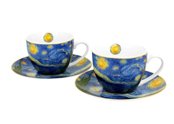 Sæt med 2 Van Gogh Starry Night-kopper