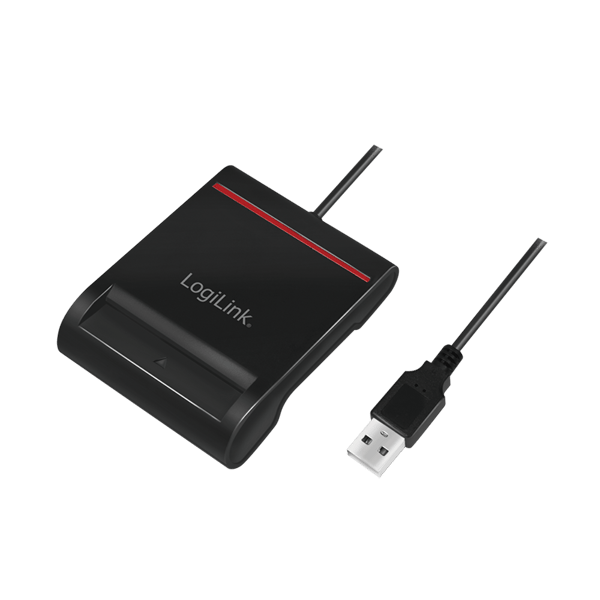 Smart ID smart chipkortlæser LogiLink USB 2.0 Understøtter eID, ePUAP, e-deklarationer Windows og Mac OS Plug & Play