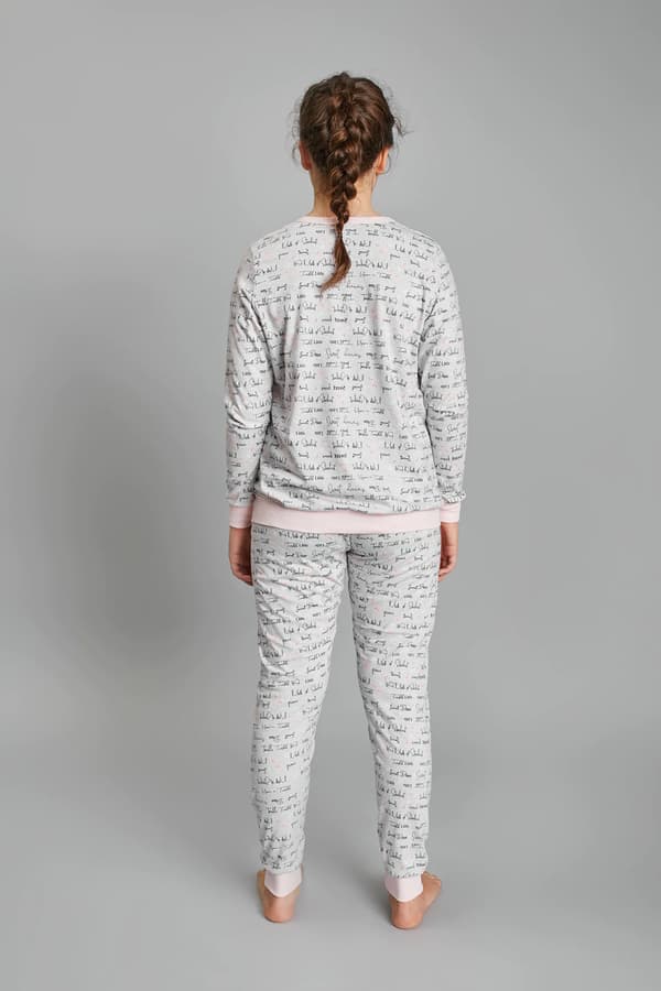Olga flickpyjamas långärmad, långbyxor 4 år