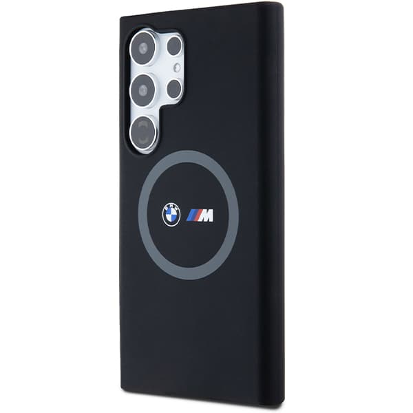 BMW M Silikone Trykt Ring MagSafe Etui til Galaxy S24 Ultra, Sort