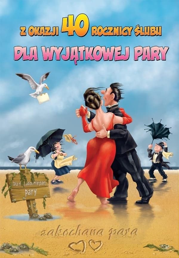 40-vuotishääpäiväkortti
