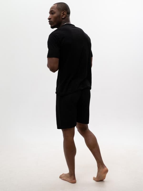 Jigga Wear Simple Crown Herre Bomuldspyjamas Sort M