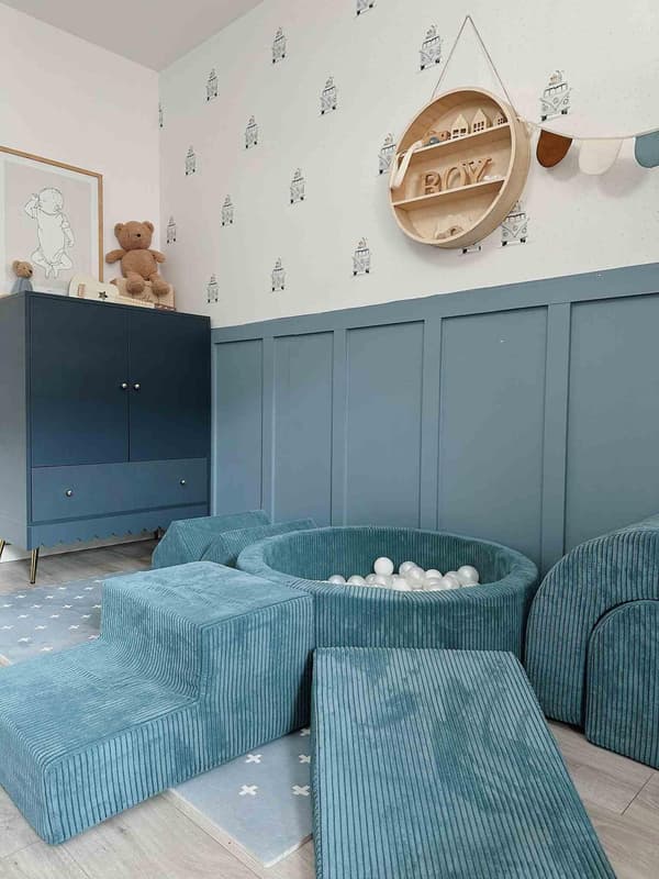 Tør pool 130x30 Corduroy Blå uden bolde