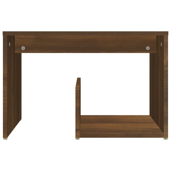 vidaXL sidebord brunt egetræ 59x36x38cm træbaseret materiale