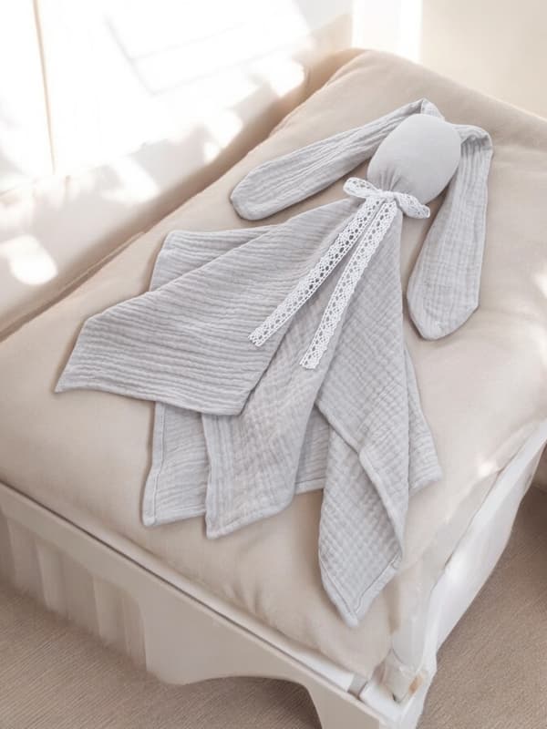 Kanin muslin tøjdyr (måne)