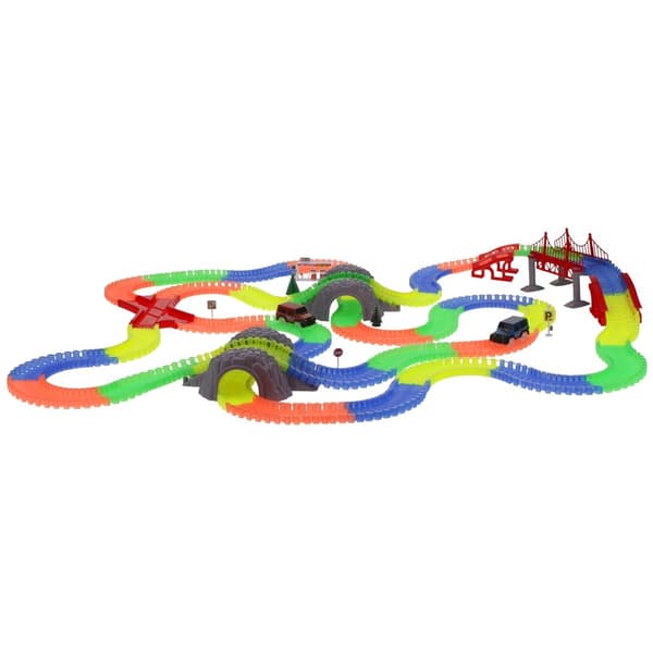 Glødende racerbane 528 stk. Magic Track 2 biler tilbehør