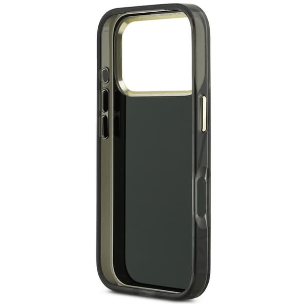 Guess IML 4G Script Metal-cover til iPhone 17 Pro, sort
