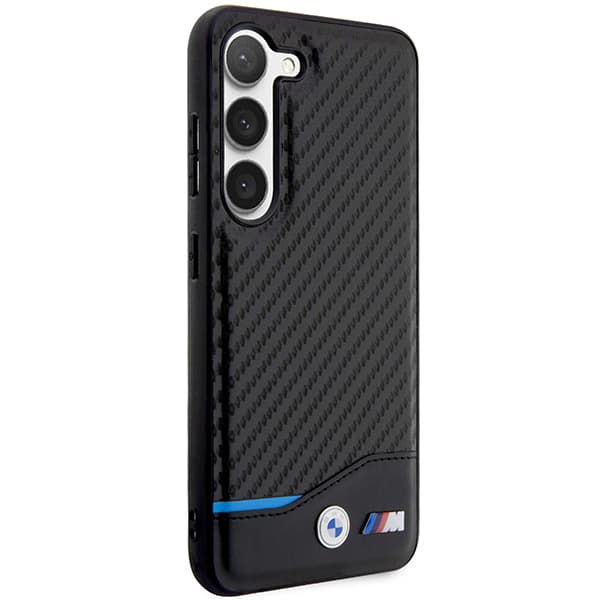 BMW Læderetui i Carbon til Galaxy S23+, Sort