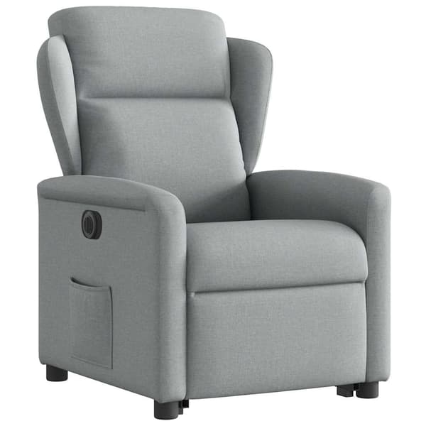 vidaXL Elektrisk lyftande massagefåtölj ljusgrå