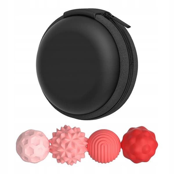 Magnetiske antistress-sensoriske bolde med etui ADHD ASD SI 4 stk. lyserøde