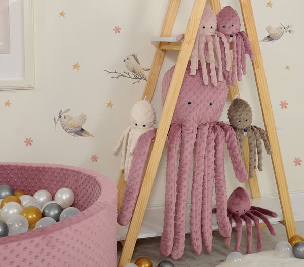 Suuri pehmolelu Octopus XXL - retropinkki