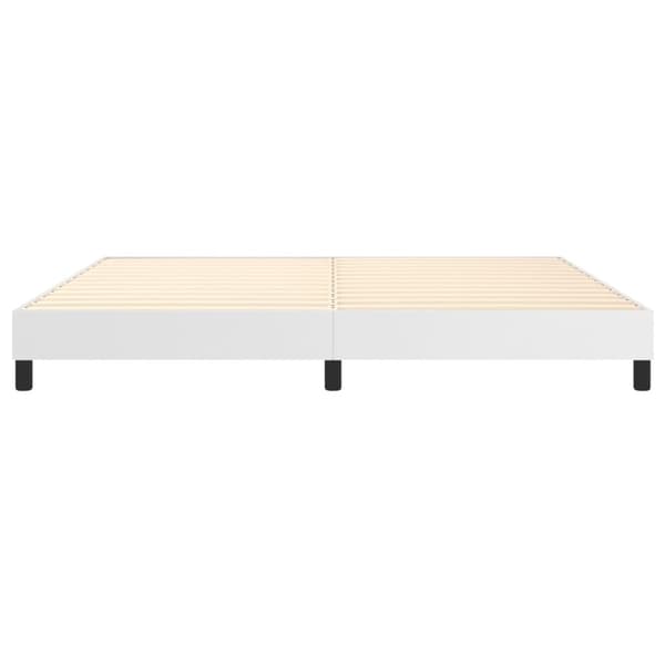 vidaXL Sängram vit 200x200 cm konstläder