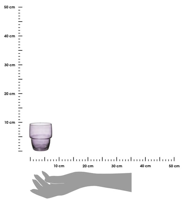Set med 6 färgglada glas 280 ml
