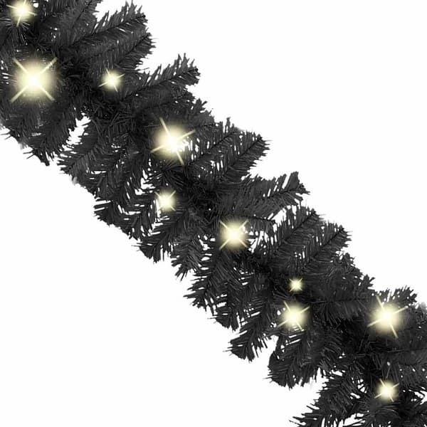 vidaXL julegirlande med LED-lys, 20 m, sort